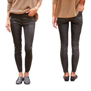 Frank & Eileen SLIGO Metallic Nickel, Italian Waxed Denim Stretch Skinny Jean 29